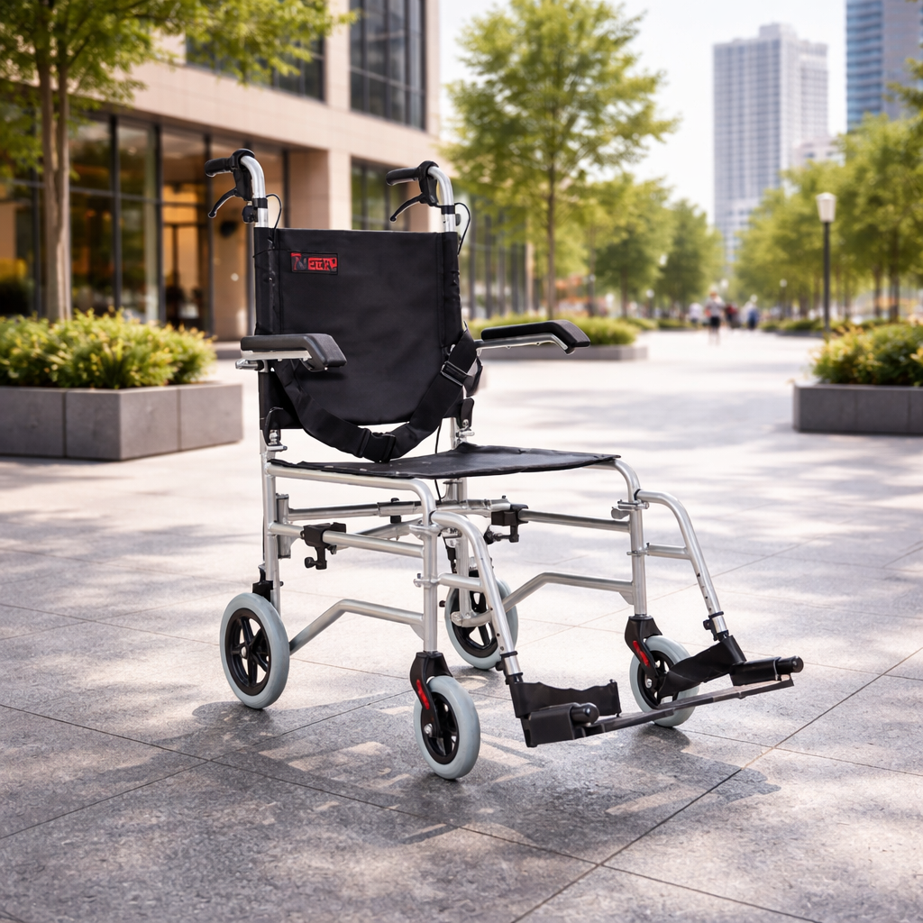 Carrozzina pieghevole leggera foto ambient